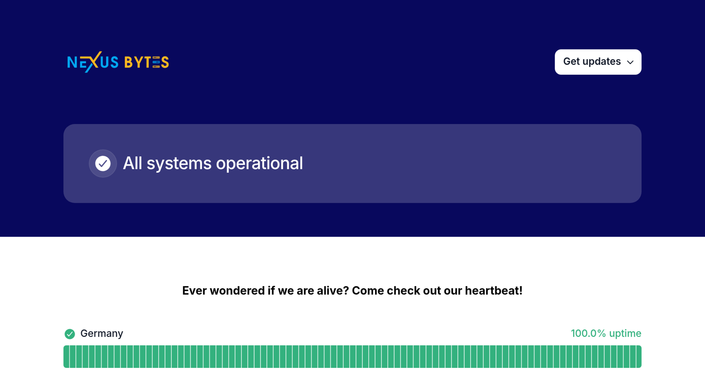 Nexus Bytes System Heart Beat - Status